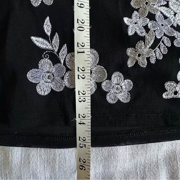INC International Concepts Top Womens 0X Sheer Floral Embroidered Long Sleeve - Picture 5 of 11